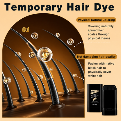 2 in 1 Hair Color Stick Comb | Instant Gray Hair Cover Touch Up Stick for Men & Women