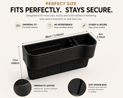 Premium Car Seat Gap Organizer – Extra Storage, Cup Holder & Phone Slot for Cars